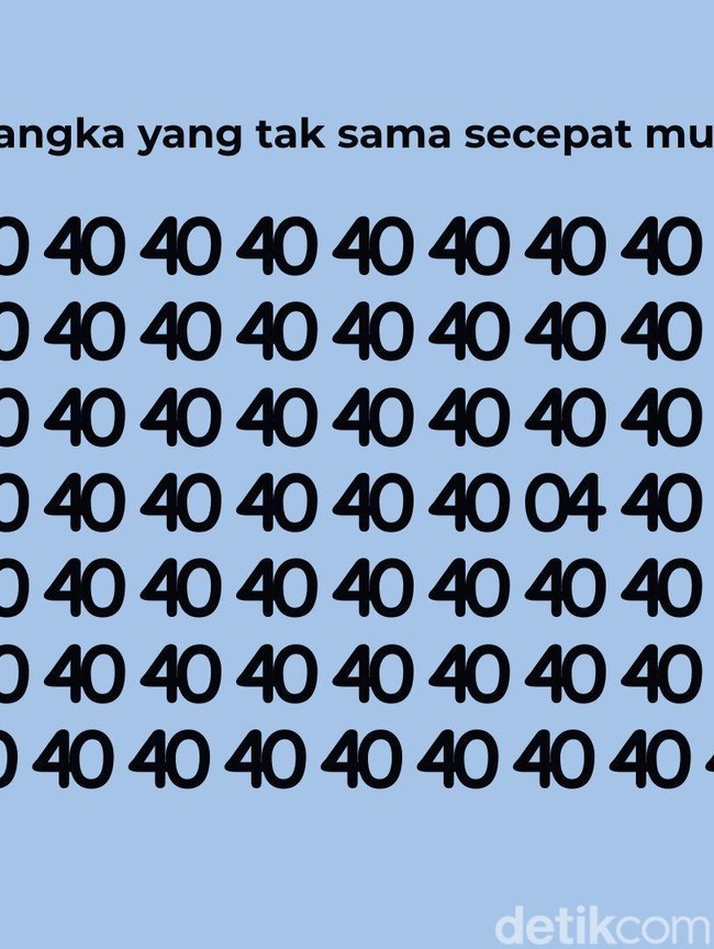 Hanya untuk Pemilik Mata Super, Bisa Temukan Angka yang Berbeda?
