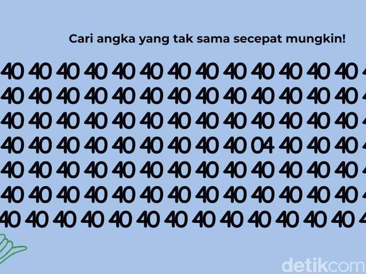 Hanya untuk Pemilik Mata Super, Bisa Temukan Angka yang Berbeda?