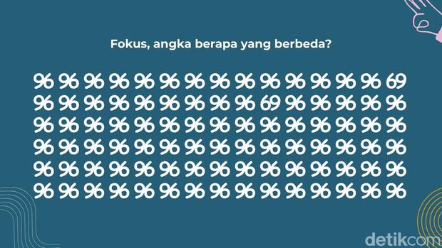 Hanya untuk Pemilik Mata Super, Bisa Temukan Angka yang Berbeda? Di antara banyak angka yang hampir identik, terdapat satu angka yang berbeda. Bisakah menemukannya tanpa terkecoh?