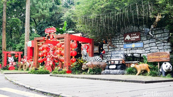 Kawasan Puncak, Bogor, Sabtu (14/2/2026), dipadati wisatawan yang memanfaatkan libur panjang Tahun Baru Imlek untuk berlibur bersama keluarga.