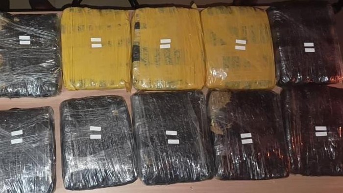 Barang bukti ganja seberat 15,5 kilogram disita polisi. (dok istimewa)