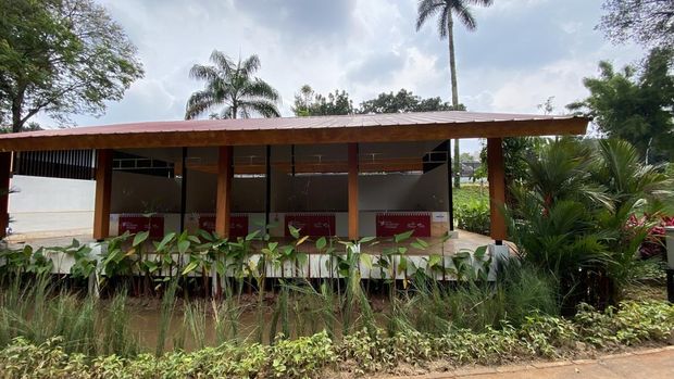 Taman Bendera Pusaka di Jakarta Selatan, yang akan segera diresmikan.