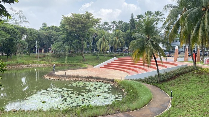 Taman Bendera Pusaka di Jakarta Selatan, yang akan segera diresmikan.