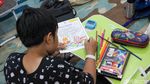 Lomba Mewarnai Anak-anak Meriahkan Kampanye Peduli Kanker