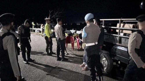 Patroli malam yang digelar oleh jajaran Polres Bima, Sabtu (14/2/2026). (Dok. Polres Bima)