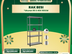 Transmart Full Day Sale! Beli Rak Besi Semurah Ini
