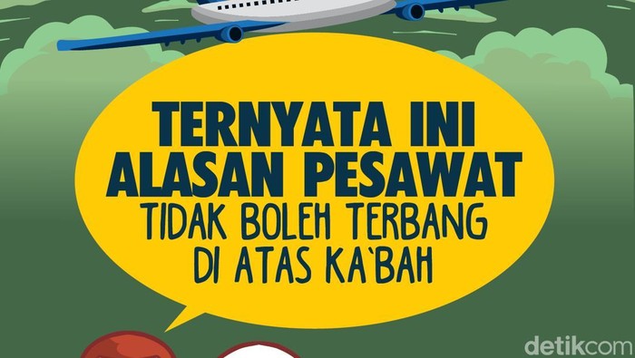 Infografis Hikmah, Alasan Pesawat Tidak Boleh Terbang di Atas Ka'bah