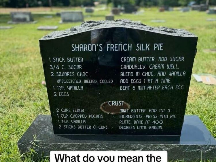 Antimainstream! Wanita Ini Bagikan Resep yang Tertulis di Batu Nisan