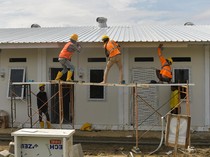 Dikebut Jelang Ramadan, Huntara Penyintas Bencana di Pidie Jaya Segera Rampung