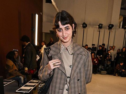 Rama Duwaji at the Diotima fashion show as part of RTW Fall 2026 on February 15, 2026 in New York, New York. (Photo by Gilbert Flores/WWD via Getty Images)