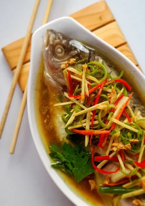 Ikan Steam ala Hongkong. (Cookpad @Kitchen_Umma)