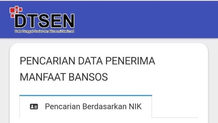 Pakai NIK, Cara Mudah Cek Bansos dan Desil DTSEN