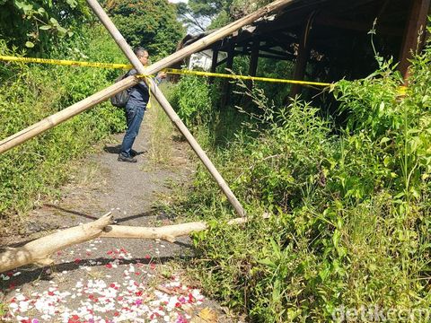 TKP penemuan jasad siswa smp 26 bandung digaris polisi