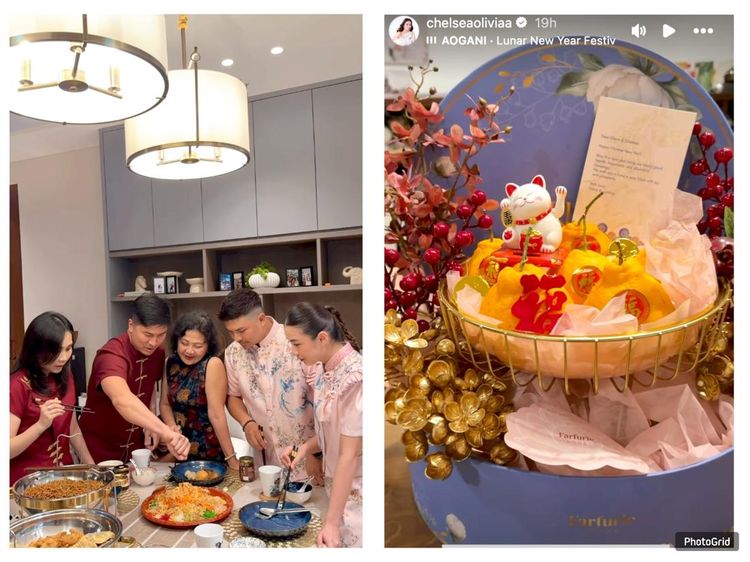 Chelsea Olivia dan Glenn Alinskie Nikmati Yusheng hingga Dikirimi Buah Imlek