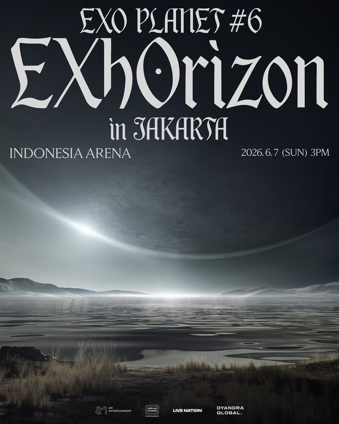 Poster konser EXO PLANET 6 - EXhOrizon in JAKARTA.