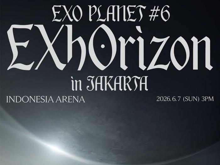 Poster konser EXO PLANET 6 - EXhOrizon in JAKARTA.