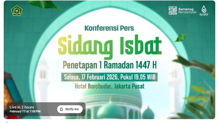 Hasil Sidang Isbat 1 Ramadan 1447 H