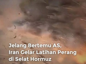 Video: Iran Latihan Perang di Selat Hormuz Jelang Ketemu AS