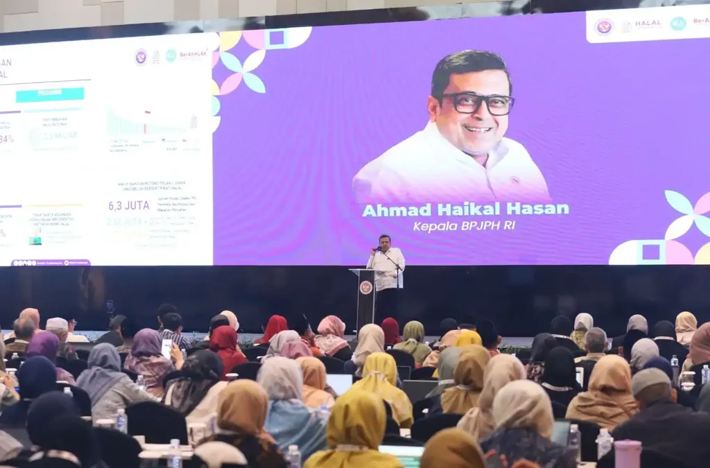 Kepala Badan Penyelenggara Jaminan Produk Halal (BPJPH), Ahmad Haikal Hasan menegaskan bahwa bahwa produk non-halal yang diproduksi dan beredar di Indonesia wajib diberi keterangan tidak halal yang disampaikan di Jakarta, Rabu (12/2/2026). (Dok. BPJPH)