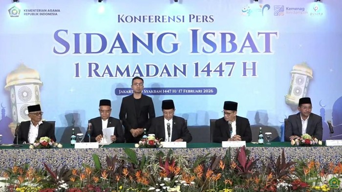 Konferensi pers sidang isbat (dok. YouTube Kemenag)