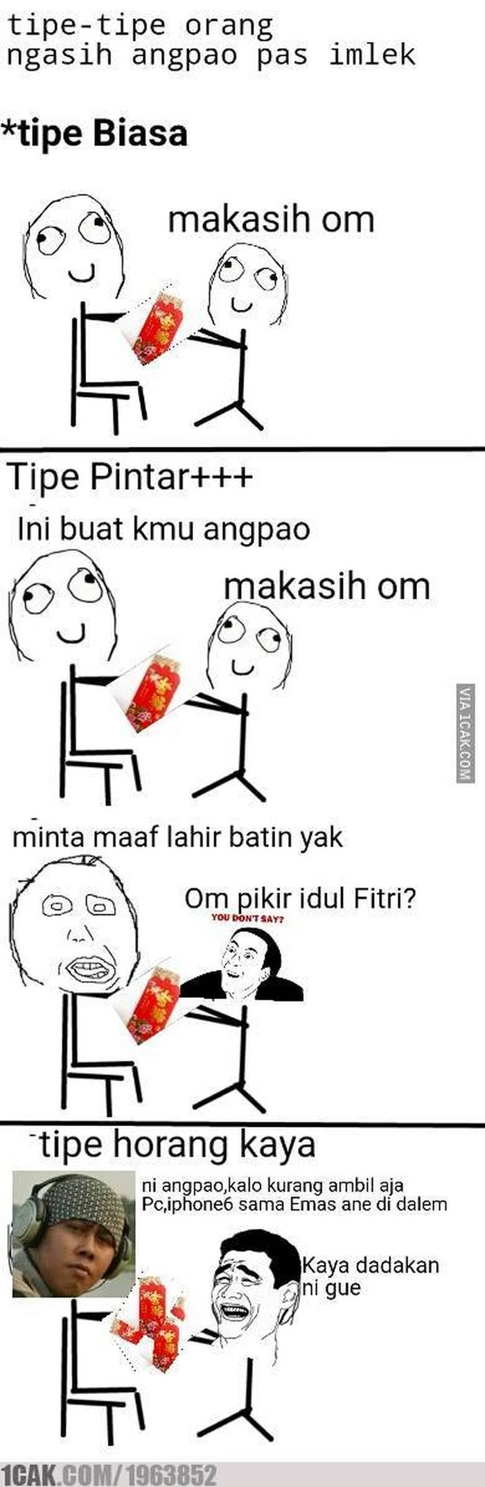 Meme Angpao: Daripada Nanya Kapan Kawin, Mending Tanya Nomor Rekening