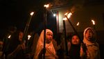 Pawai Obor Penyintas Banjir Bandang Sambut Ramadan di Agam