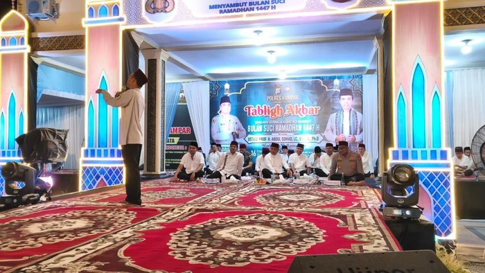 Polres Kampar Bersama UAS Gelar Tabligh Akbar, Momentum Ramadan 2026 Dihiasi Soliditas Kemanusiaan