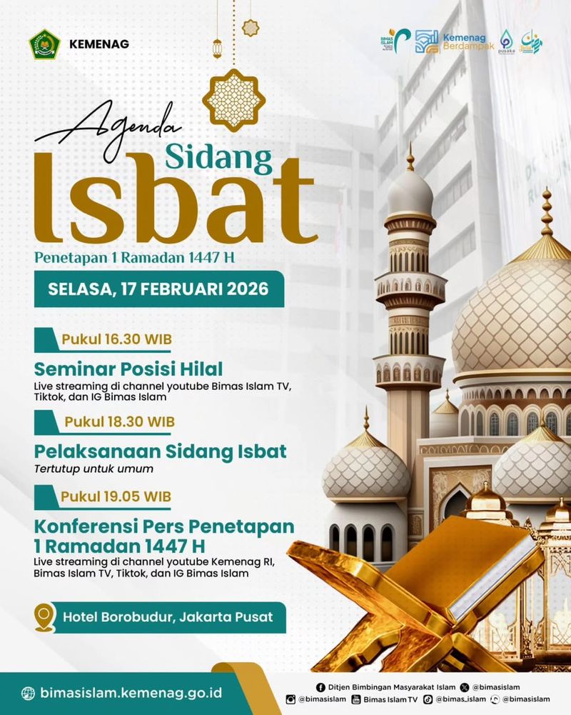 Sidang Isbat Penetapan 1 Ramadan 1447 H