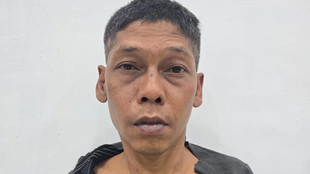 Tersangka pengedar narkotika jenis heroin di Sumut Okto Jefri Sihombing.