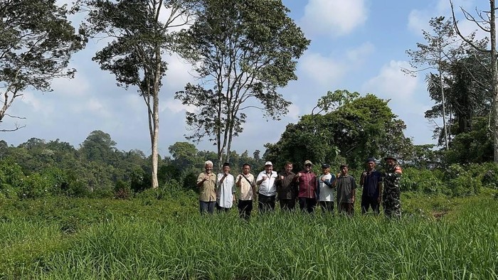 Tifatul Sembiring foto bersama saat penanaman pohon trembesi di kawasan Ngarai Sianok, Kabupaten Agam, Sumatera Barat. (dok. Istimewa)