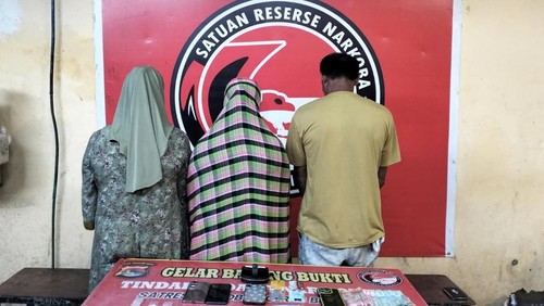 Tiga pengedar narkoba ditangkap Polres Bima Kota, NTB, dalam sepekan. (Dok. Polres Bima Kota)
