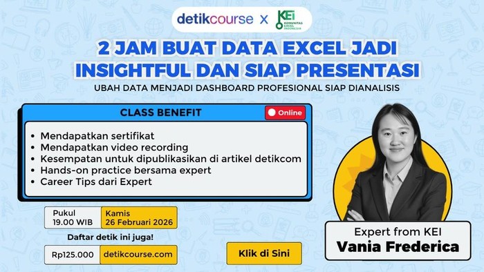 2 Jam Buat Data Excel Siap Presentasi