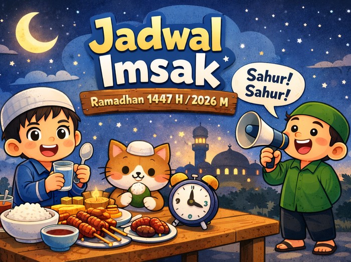Ilustrasi jadwal imsak Ramadhan 1447 H/2026 M