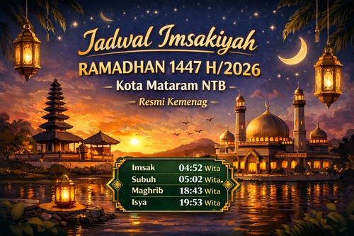 Jadwal Imsakiyah Ramadhan 2026 Wilayah Mataram NTB. (Chat GPT)