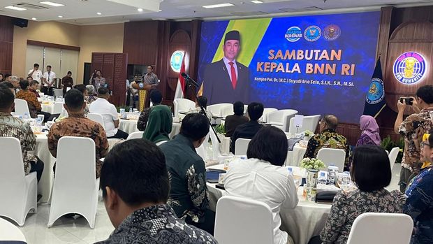 Kepala BNN Komjen Suyudi (bicara di podium)-(Rumondang/detikcom)