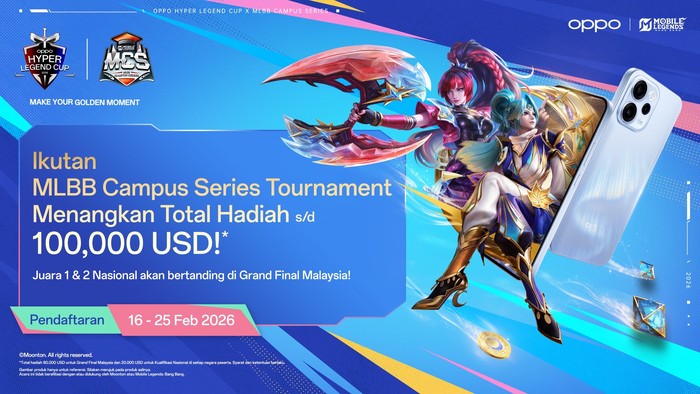 OPPO Hyper Legend Cup x MLBB Campus Series Dibuka, Total Hadiah USD 100.000