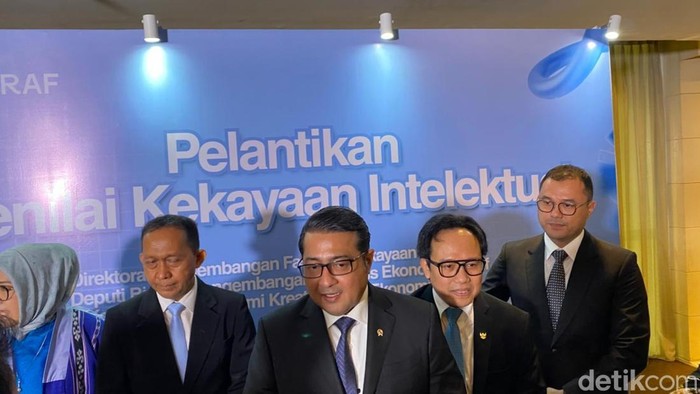 Pelantikan penilai kekayaan intelektual (KI) Kementerian Ekonomi Kreatif, Jakarta, Rabu (18/2/2026)