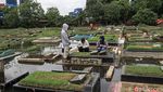 Makam Terendam, Warga Tetap Ziarah di TPU Semper