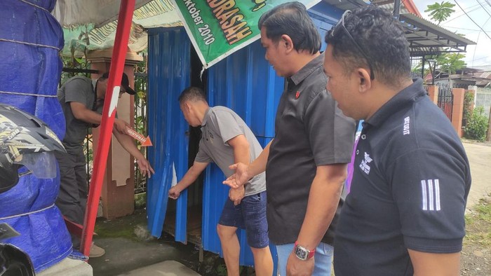 Salah satu konter HP yang dibobol remaja di Musi Rawas.