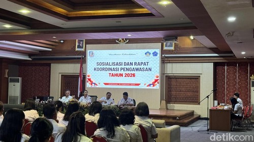 Acara Sosialisasi dan Rapat Koordinasi Pengawasan bersama OPD Kota Denpasar di Gedung Sewaka Dharma, Rabu (18/2/2026). Maria Christabel DK