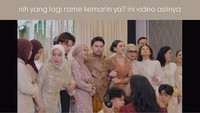 Thariq Halilintar melalui Instagram Story pribadinya mengunggah video pada momen foto gelar dalam acara tedak siten putranya. Thariq memperlihatkan saat keluarga dirinya dan Aaliyah mempersiapkan diri serta mengatur posisi untuk foto bersama. Foto: Instagram Story @thariqhalilintar