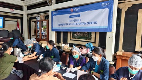 BRI Region 17/Denpasar menggelar cek kesehatan gratis bagi 500 warga Desa Sumerta Kelod, Kecamatan Denpasar Timur, Kota Denpasar, Sabtu (14/2/2026)