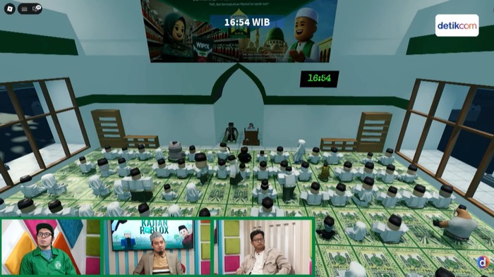 Kajian Roblox yang diselenggarakan hari ini, Kamis, 19 Februari 2026, meriah banget. Sebanyak 170 gamer meramaikan acaranya sembari bersih-bersih masjid secara virtual.
