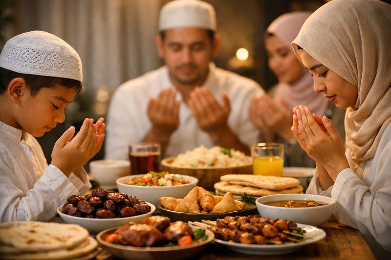 Ilustrasi buka puasa Ramadhan.