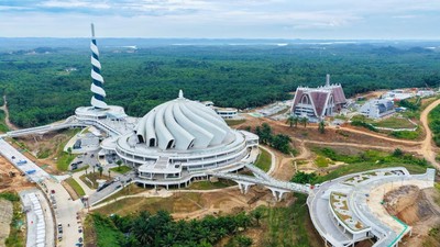 Interior Masjid Negara IKN yang Dipakai buat Salat Tarawih Perdana