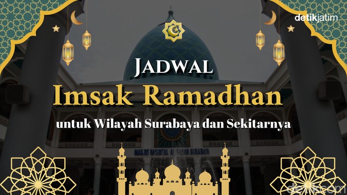 Jadwal imsak Ramadhan untuk wilayah Surabaya dan sekitarnya.