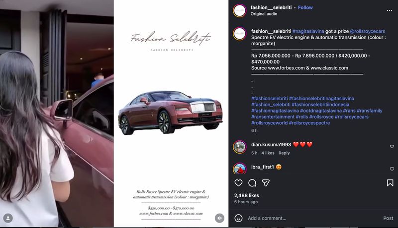 Kado ulang tahun Raffi Ahmad dan Nagita Slavina