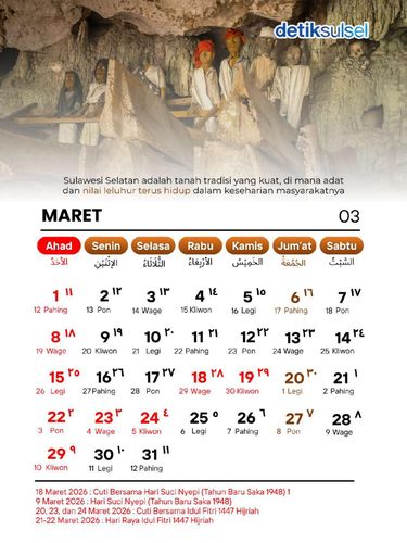 Kalender Maret 2026