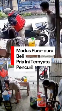 Video: Pria Nyamar Pembeli Gasak Uang Nenek Penjual Nasi Uduk di Bekasi