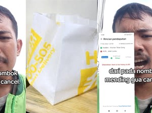 Pelanggan Ogah Bayar Tas Belanja HokBen, Ojol Ini Pilih Batalkan Order